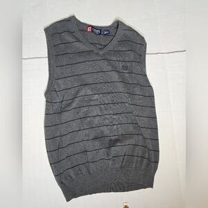 Chaps Striped Knit Sweater Vest